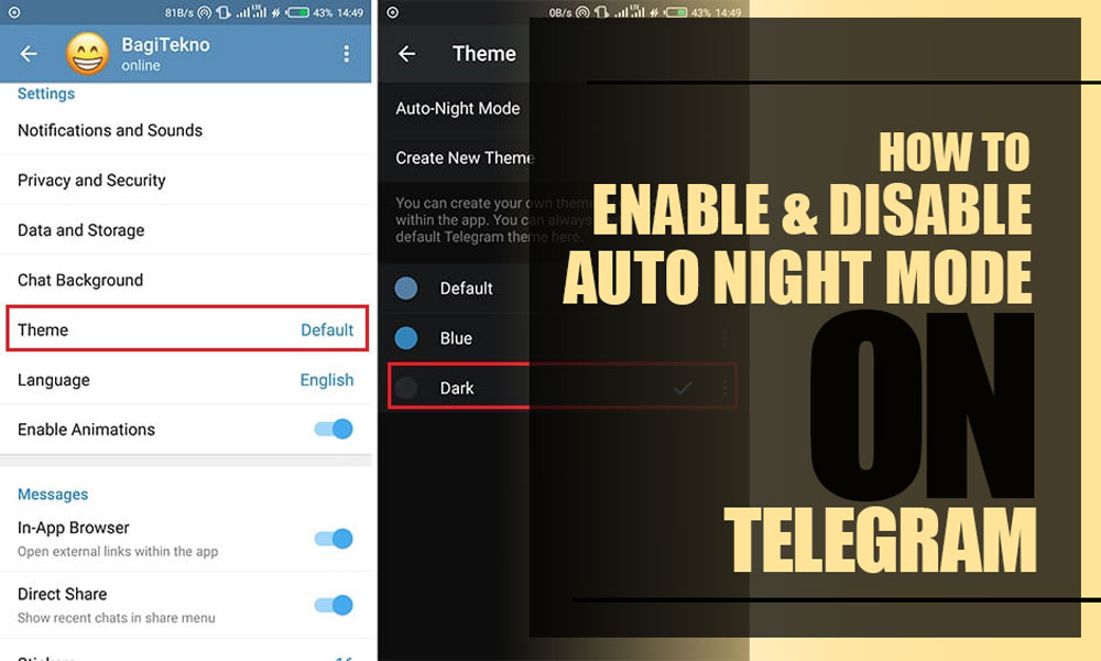 Auto-Night Mode on Telegram