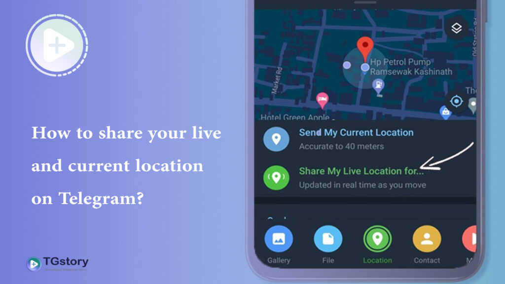 share your live location on telegram