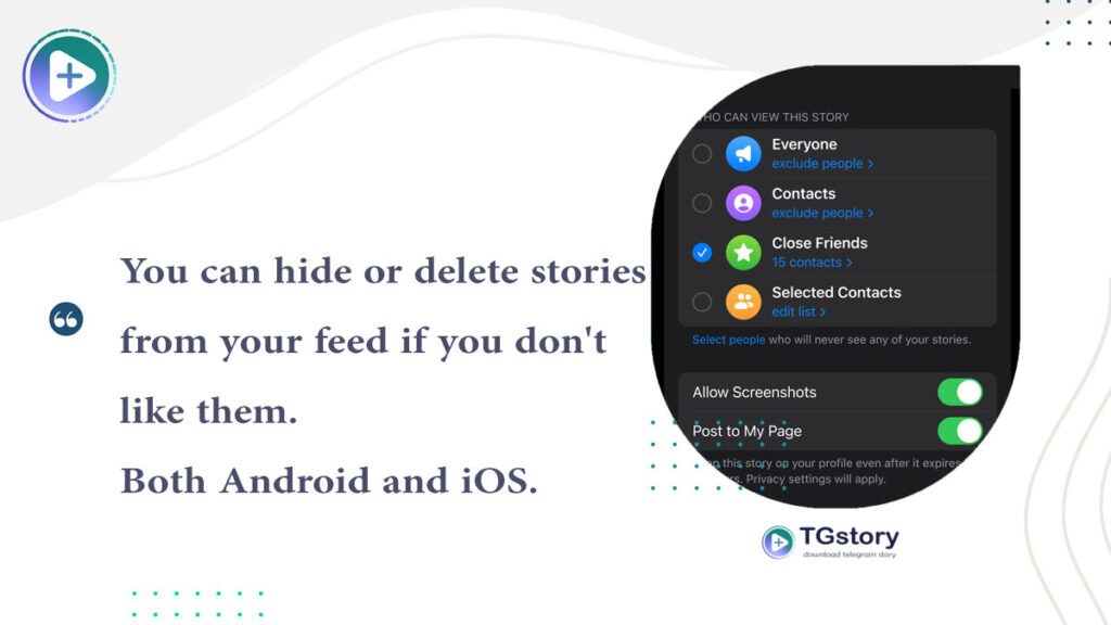Hiding Story on Telegram